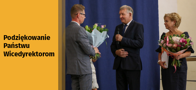 Podziękowanie Państwu Wicedyrektorom